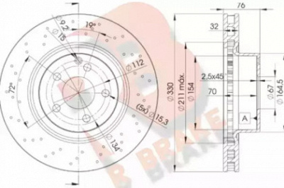 R BRAKE 78rbd25038 -  Тормозной диск